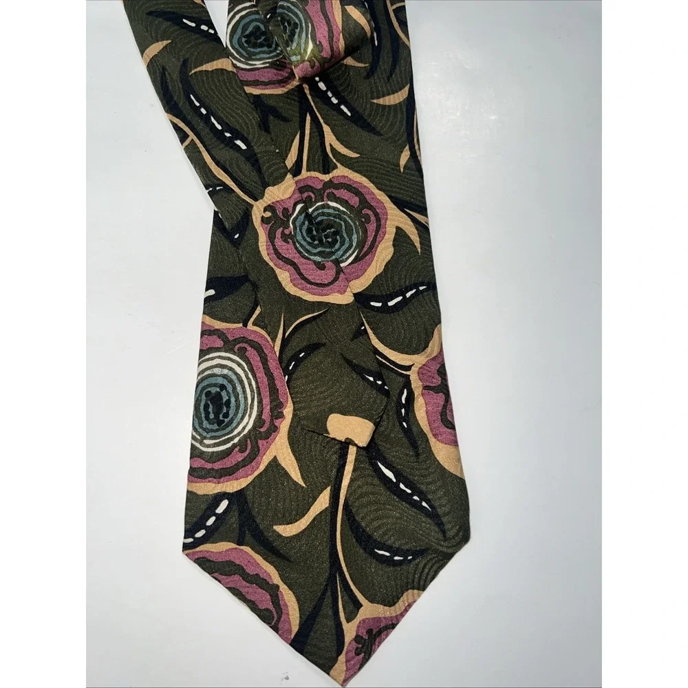 Cambridge Classic Mervyns 100% Italian Silk Tie‎ Multicolor Classic VTG Flower